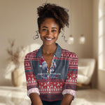 Frederick Douglass Christmas Women Casual Shirt Power Concedes Nothing Quote Ugly Sweater Knitted Pattern