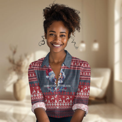 Frederick Douglass Christmas Women Casual Shirt Power Concedes Nothing Quote Ugly Sweater Knitted Pattern