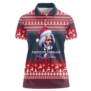 Frederick Douglass Christmas Women Polo Shirt Power Concedes Nothing Quote Ugly Sweater Knitted Pattern