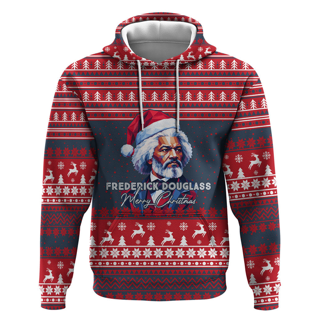 Frederick Douglass Christmas Zip Hoodie Power Concedes Nothing Quote Ugly Sweater Knitted Pattern