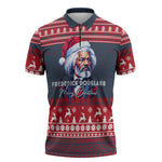 Frederick Douglass Christmas Zipper Polo Shirt Power Concedes Nothing Quote Ugly Sweater Knitted Pattern