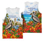 Barbados Independence Day Pelican Basketball Jersey Patriotic Tropical Island Scenery And Exotic Flowers