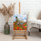 Barbados Independence Day Pelican Canvas Wall Art Patriotic Tropical Island Scenery And Exotic Flowers
