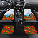 Barbados Independence Day Pelican Car Mats Patriotic Tropical Island Scenery And Exotic Flowers