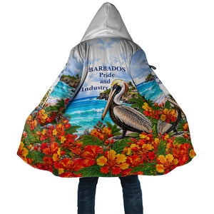 Barbados Independence Day Pelican Cloak Patriotic Tropical Island Scenery And Exotic Flowers