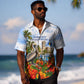 Barbados Independence Day Pelican Hawaiian Shirt Patriotic Tropical Island Scenery And Exotic Flowers