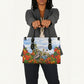 Barbados Independence Day Pelican Leather Bag Patriotic Tropical Island Scenery And Exotic Flowers