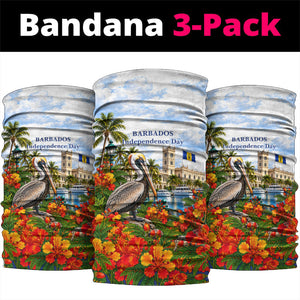 Barbados Independence Day Pelican Neck Gaiter Patriotic Tropical Island Scenery And Exotic Flowers