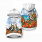 Barbados Independence Day Pelican Pet Hoodie Patriotic Tropical Island Scenery And Exotic Flowers