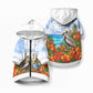 Barbados Independence Day Pelican Pet Hoodie Patriotic Tropical Island Scenery And Exotic Flowers