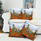 Barbados Independence Day Pelican Pillow Cover Patriotic Tropical Island Scenery And Exotic Flowers