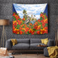 Barbados Independence Day Pelican Tapestry Patriotic Tropical Island Scenery And Exotic Flowers