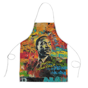 Martin Luther King Jr Apron Colorful Street Art Portrait Black History Graffiti Style - African Pride