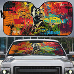 Martin Luther King Jr Auto Sun Shade Colorful Street Art Portrait Black History Graffiti Style - African Pride