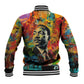 Martin Luther King Jr Baseball Jacket Colorful Street Art Portrait Black History Graffiti Style - African Pride
