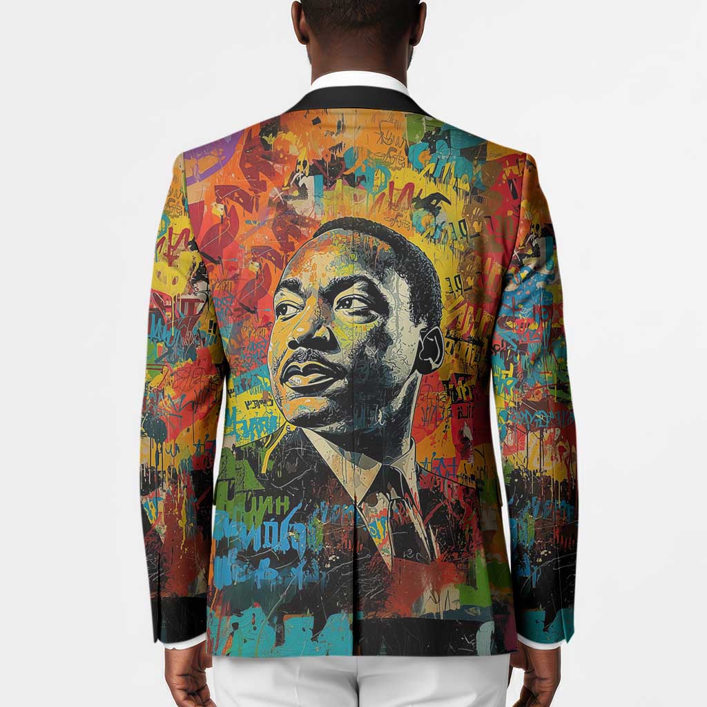 Martin Luther King Jr Blazer Colorful Street Art Portrait Black History Graffiti Style - African Pride