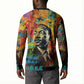 Martin Luther King Jr Button Sweatshirt Colorful Street Art Portrait Black History Graffiti Style