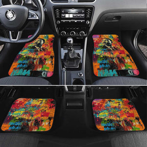 Martin Luther King Jr Car Mats Colorful Street Art Portrait Black History Graffiti Style - African Pride