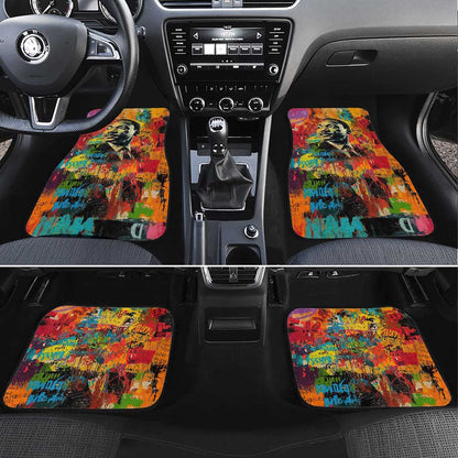 Martin Luther King Jr Car Mats Colorful Street Art Portrait Black History Graffiti Style - African Pride