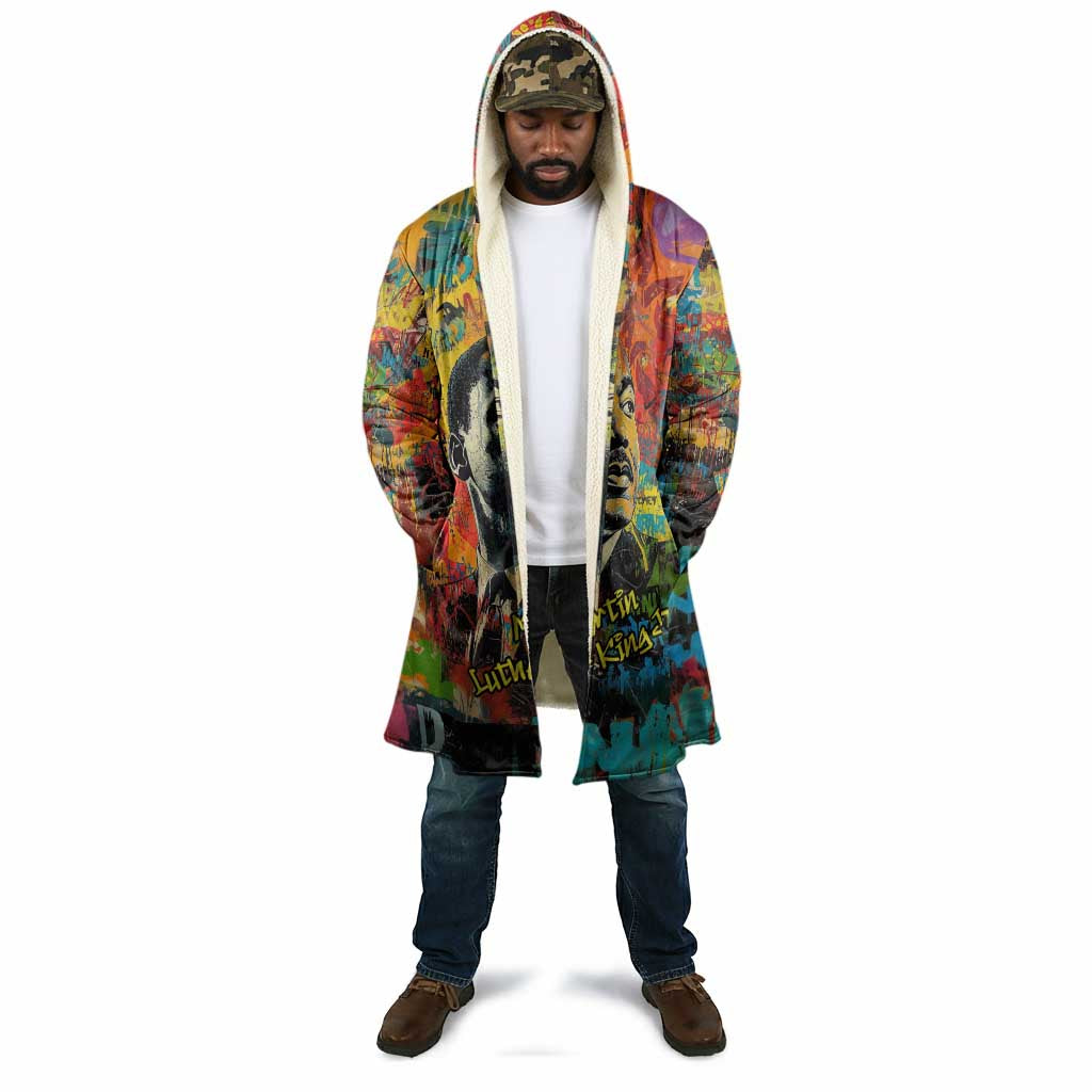 Martin Luther King Jr Cloak Colorful Street Art Portrait Black History Graffiti Style - African Pride