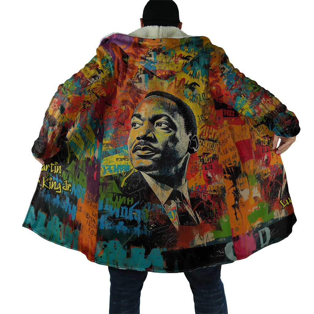 Martin Luther King Jr Cloak Colorful Street Art Portrait Black History Graffiti Style - African Pride