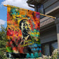 Martin Luther King Jr Garden Flag Colorful Street Art Portrait Black History Graffiti Style - African Pride