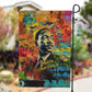 Martin Luther King Jr Garden Flag Colorful Street Art Portrait Black History Graffiti Style - African Pride