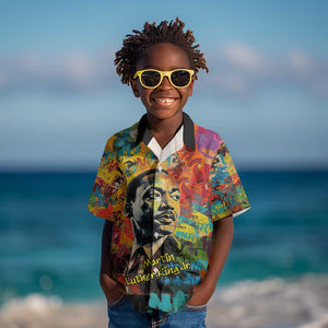 Martin Luther King Jr Kid Hawaiian Shirt Colorful Street Art Portrait Black History Graffiti Style TS04