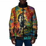 Martin Luther King Jr Padded Jacket Colorful Street Art Portrait Black History Graffiti Style - African Pride