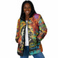 Martin Luther King Jr Padded Jacket Colorful Street Art Portrait Black History Graffiti Style - African Pride