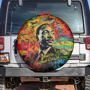 Martin Luther King Jr Spare Tire Cover Colorful Street Art Portrait Black History Graffiti Style - African Pride