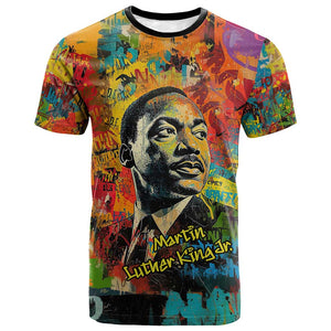 Martin Luther King Jr T shirt Colorful Street Art Portrait Black History Graffiti Style TS04