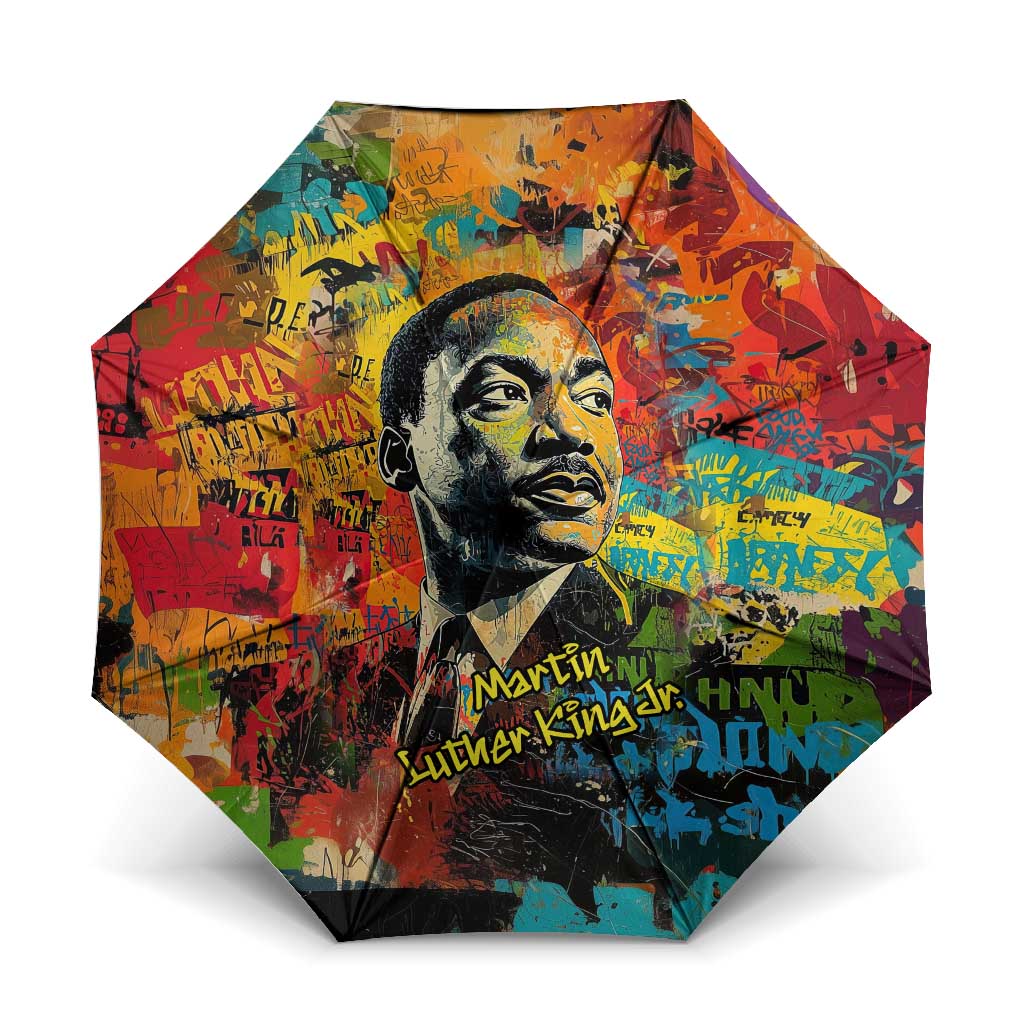 Martin Luther King Jr Umbrella Colorful Street Art Portrait Black History Graffiti Style - African Pride