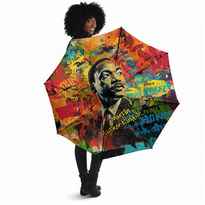 Martin Luther King Jr Umbrella Colorful Street Art Portrait Black History Graffiti Style - African Pride