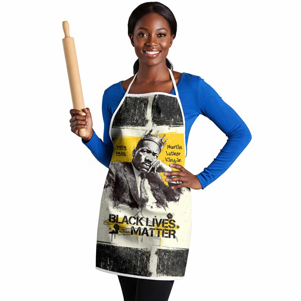 Martin Luther King Jr Apron Black Lives Matter Street Art Portrait Civil Rights Tribute Bold Striped - African Pride