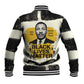 Martin Luther King Jr Baseball Jacket Black Lives Matter Street Art Portrait Civil Rights Tribute Bold Striped - African Pride