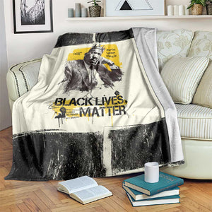 Martin Luther King Jr Blanket Black Lives Matter Street Art Portrait Civil Rights Tribute Bold Striped - African Pride