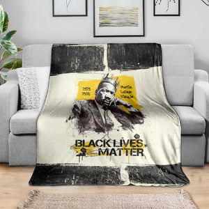 Martin Luther King Jr Blanket Black Lives Matter Street Art Portrait Civil Rights Tribute Bold Striped - African Pride