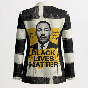 Martin Luther King Jr Blazer Black Lives Matter Street Art Portrait Civil Rights Tribute Bold Striped - African Pride