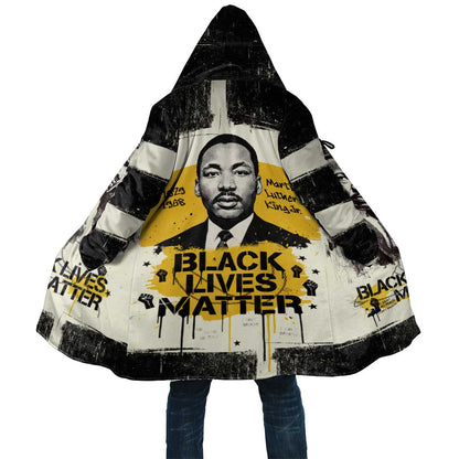 Martin Luther King Jr Cloak Black Lives Matter Street Art Portrait Civil Rights Tribute Bold Striped - African Pride