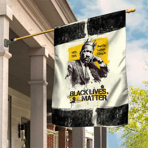 Martin Luther King Jr Garden Flag Black Lives Matter Street Art Portrait Civil Rights Tribute Bold Striped - African Pride