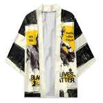 Martin Luther King Jr Kimono Black Lives Matter Street Art Portrait Civil Rights Tribute Bold Striped - African Pride