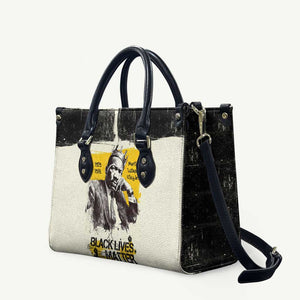 Martin Luther King Jr Leather Bag Black Lives Matter Street Art Portrait Civil Rights Tribute Bold Striped - African Pride