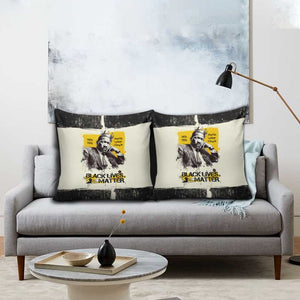 Martin Luther King Jr Pillow Cover Black Lives Matter Street Art Portrait Civil Rights Tribute Bold Striped - African Pride