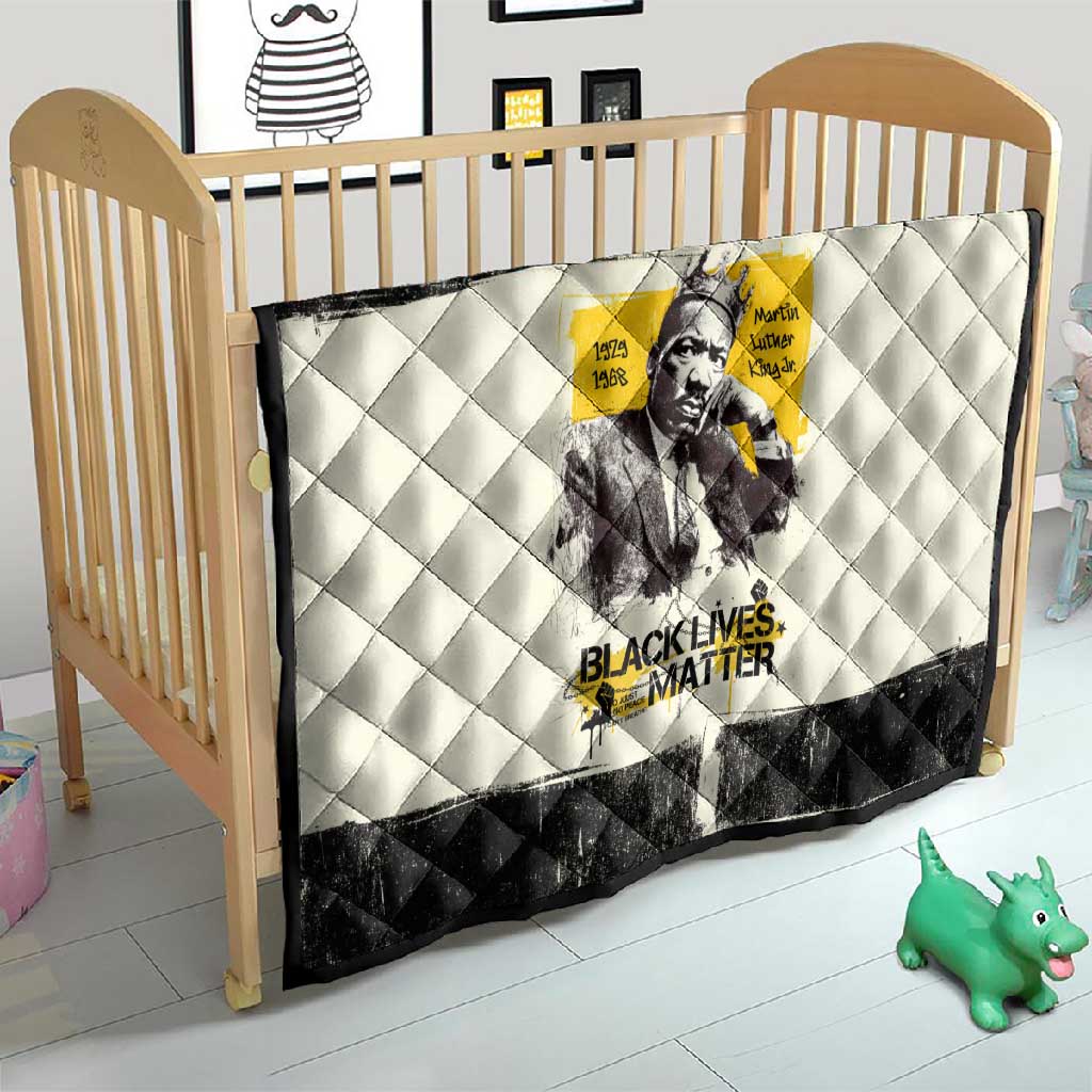 Martin Luther King Jr Quilt Black Lives Matter Street Art Portrait Civil Rights Tribute Bold Striped - African Pride