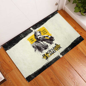 Martin Luther King Jr Rubber Doormat Black Lives Matter Street Art Portrait Civil Rights Tribute Bold Striped - African Pride