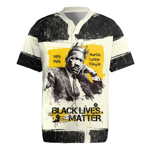 Martin Luther King Jr Rugby Jersey Black Lives Matter Street Art Portrait Civil Rights Tribute Bold Striped TS04