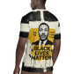 Martin Luther King Jr Rugby Jersey Black Lives Matter Street Art Portrait Civil Rights Tribute Bold Striped TS04
