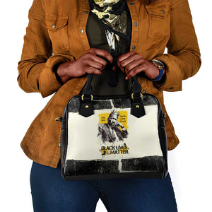 Martin Luther King Jr Shoulder Handbag Black Lives Matter Street Art Portrait Civil Rights Tribute Bold Striped - African Pride