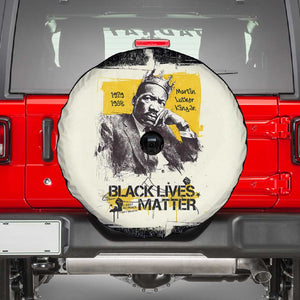 Martin Luther King Jr Spare Tire Cover Black Lives Matter Street Art Portrait Civil Rights Tribute Bold Striped - African Pride